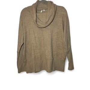 Cato Tan Cowl Neck Long Sleeve Sweater Size S
